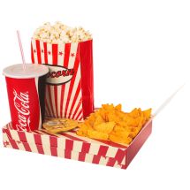 Faltschachteln Retro Kombi Popcorn / Nachos