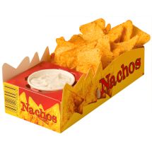 Nacho trays, carton, 1 dip