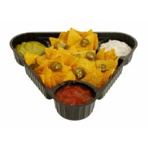 Nacho trays, large, 3 dips