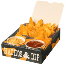 Nacho box, paper, 2 dips