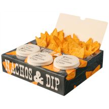 Nachobox, Pappe, 3 Dips