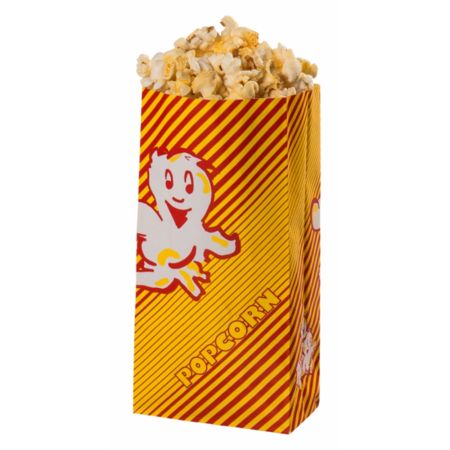 Popcorn bags Poppy red-yellow, size 2