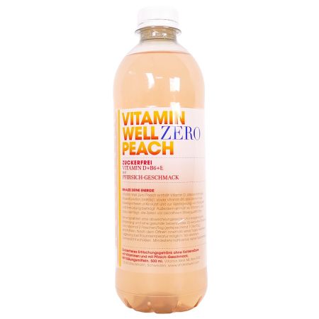 Vitamin Well Zero Peach 12 x 0,5 L