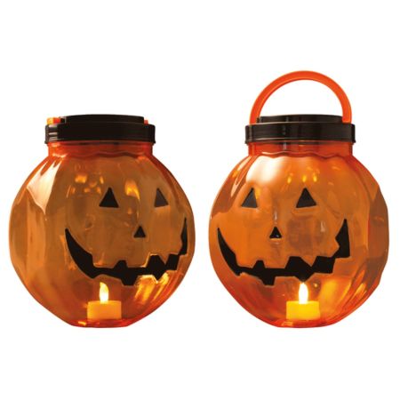- 12 Halloween Kürbisse leer mit 12 LED Lichter (Karton) - Halloween 2026