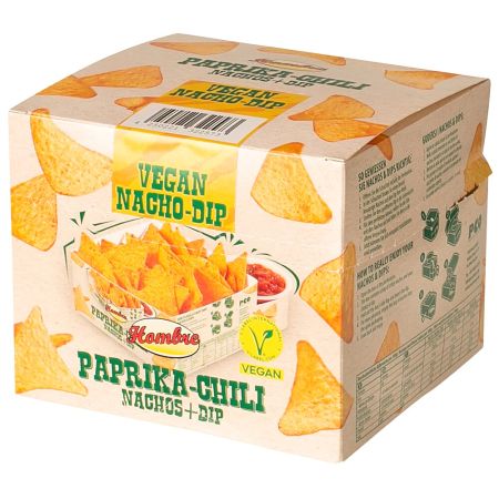 Hombre Nachos & Dip Box; 12 boxes/carton