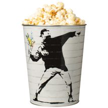 
Tin bucket Banksy Flower Bomber 130oz/3,8L
