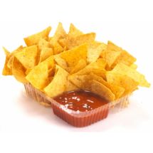 Nacho Tray clear, big, 2 compartments