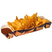 
Cardboard nacho trays, 3 compartments with performance
