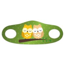 Fabric mask for children, owls