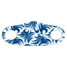 Stoffmaske für Erwachsene, blaues Muster