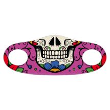 Stoffmaske für Erwachsene: Totenkopf, pink