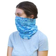 Round scarf for adults: pattern 3, petrol/yellow