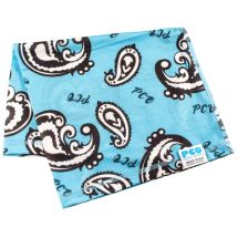Round scarf for adults: pattern 7, blue/black/white