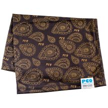 Round scarf for adults: pattern 10, black/ocher
