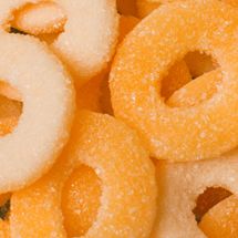 
Halal peach rings 
