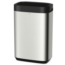 Waste bin 50 L brushed stainless steel