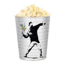 Tin buckets - Banksy Tin bucket Flower Bomber 130oz - Banksy
