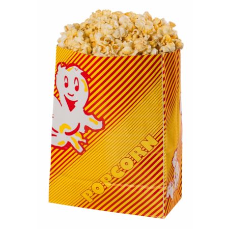 Popcorn bags Poppy red-yellow, size 4