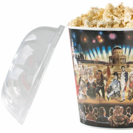 Dome lids for popcorn tubs size 5