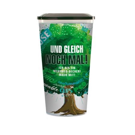 Mehrwegbecher Design Baum, 1,0 l