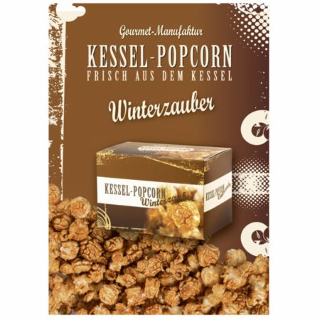 3D Plakat DIN A4 Kesselpopcorn Winterzauber