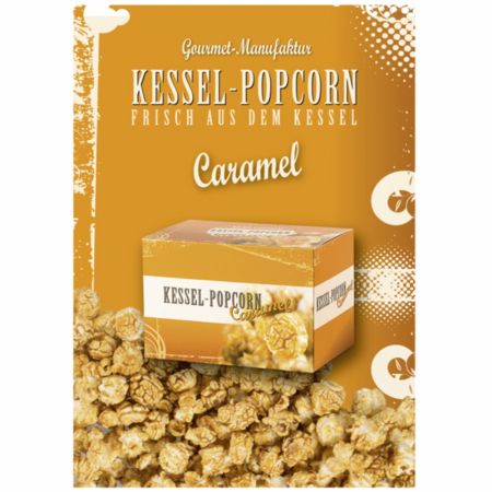 3D Plakat DIN A4 Kesselpopcorn Caramel