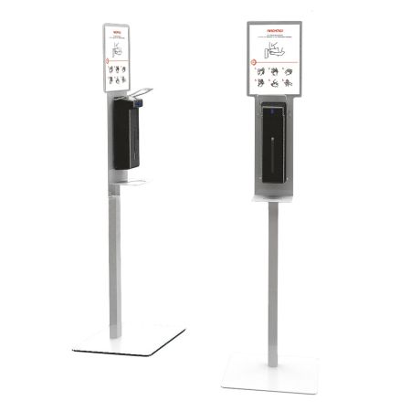 Disinfection dispenser - manual - with stand silver/black
