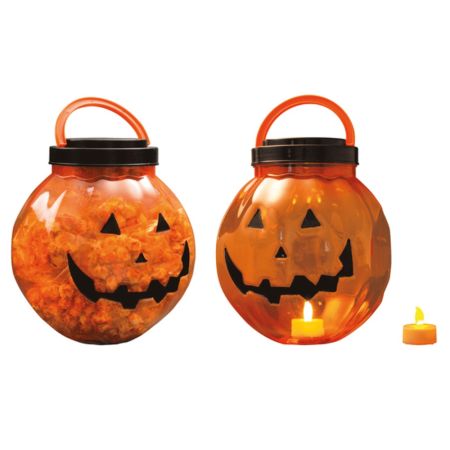 Halloween Pumpkins with Popcorn + LED