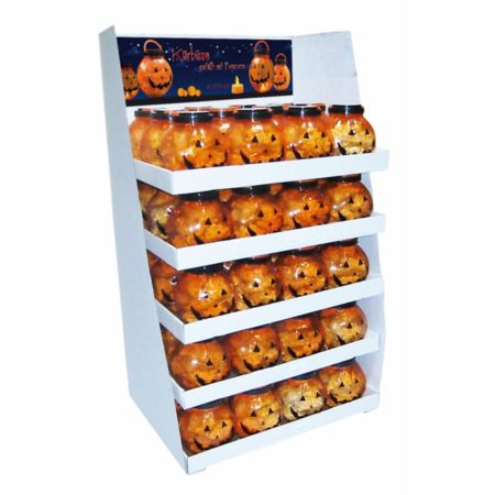 Halloween-Kürbis mit Popcorn + LED (Chep)